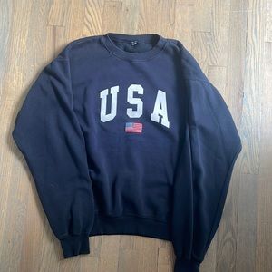 navy blue brandy crewneck